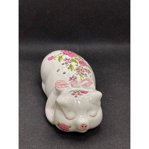 A Very Vintage 1978 Avon Ceramic Sachet Pig with Flowers by Ceramarte